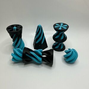 Impossible Spiral Fidget Set - 9 Pieces Included